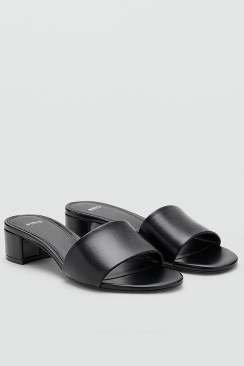Luca1 open toe mule - black