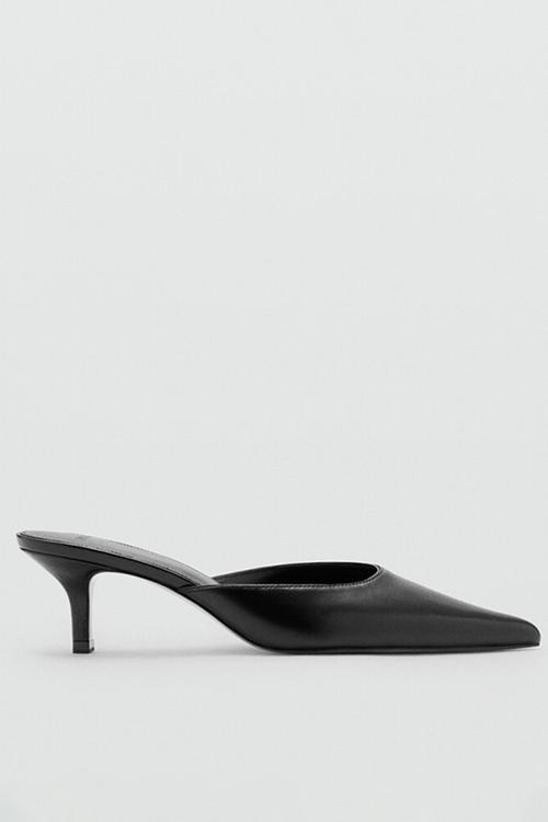 Muly closed toe mule - black