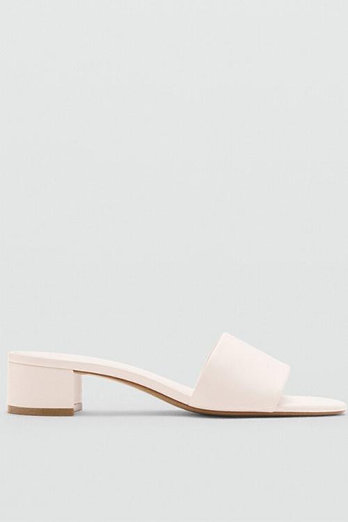 Luca open toe mule - light beige