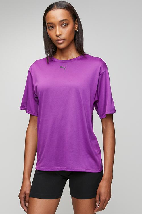 W Tad Essential Relaxed Tee - Plum Wine