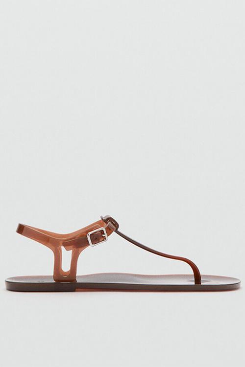 Pool1 t-bar ankle strap - dark brown