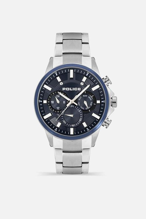 Steel Case Blue Dial Steel Bracelete Starp - Blue/Silver