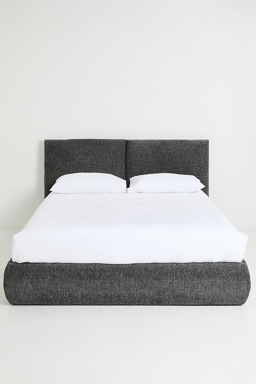 Capri upholstered bed - charcoal