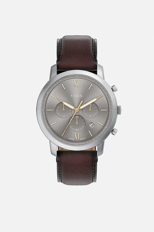 Classic Neutra Leather Fs6129 Watch - Brown & Silver