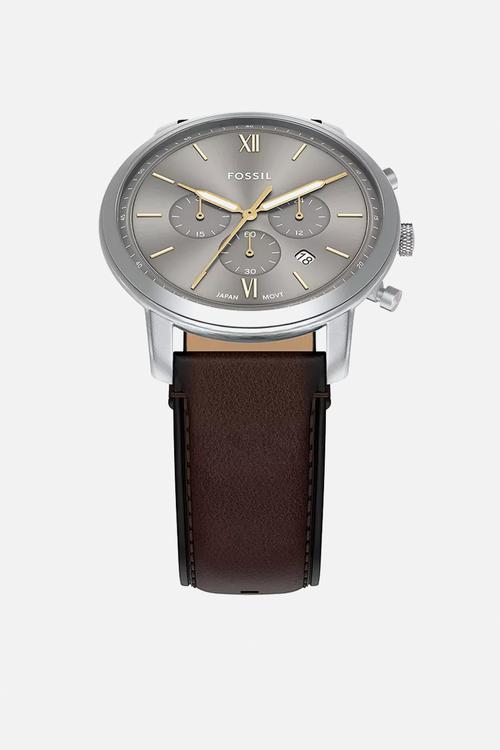 Classic Neutra Leather Fs6129 Watch - Brown & Silver