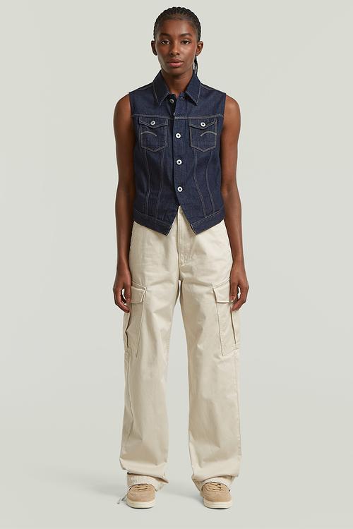 Pitched hem slim vest wmn - rinsed