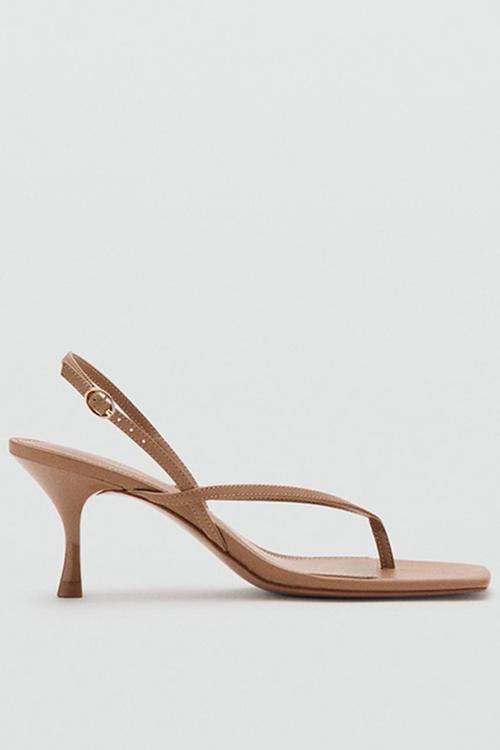 Ross1 open toe slingback - dark brown