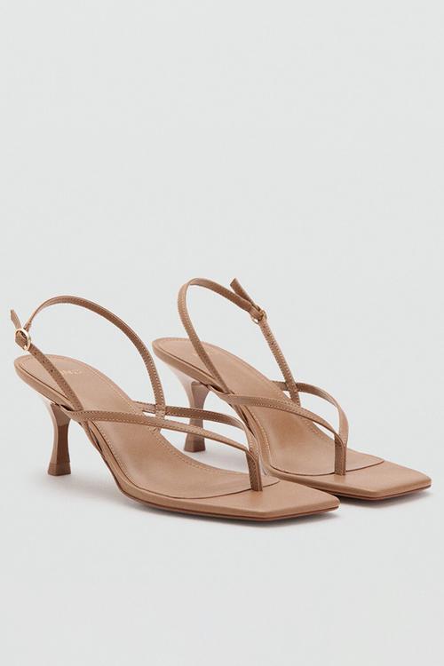 Ross1 open toe slingback - dark brown