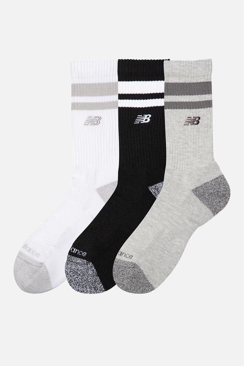Active Premium Striped Crew Sock 3 Pack - Multi