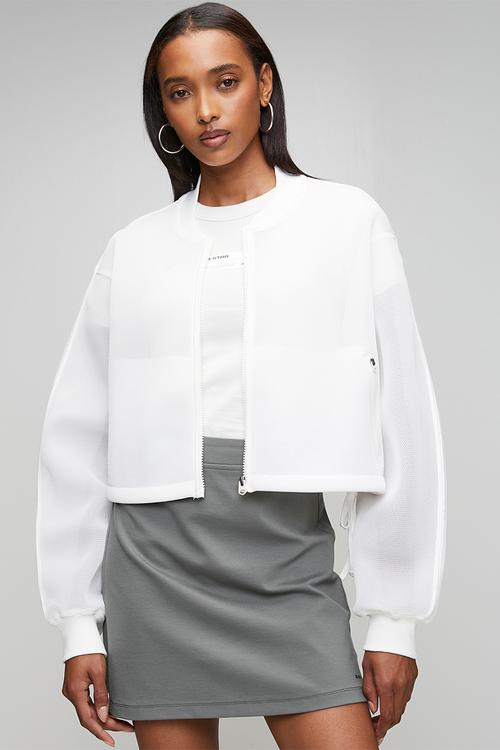 Meshy binding jacket wmn - milk