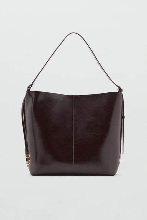 Antonia shoulder bag - dark brown