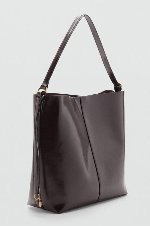 Antonia shoulder bag - dark brown