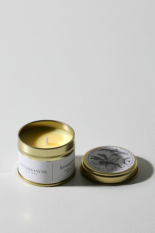 Honeysuckle Gold Tin Candle