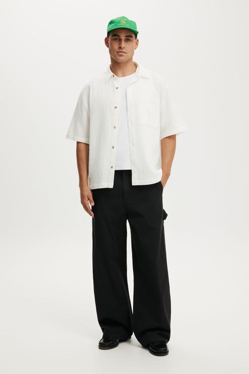 Boxy Fit Short Sleeve Shirt - White