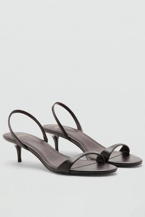 Nighty open toe slingback - dark brown