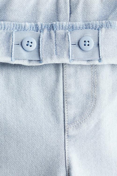 Wide denim-look trousers - light denim blue