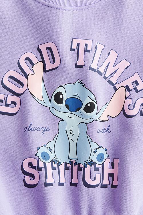 Printed sweatshirt - purple/lilo & stitch