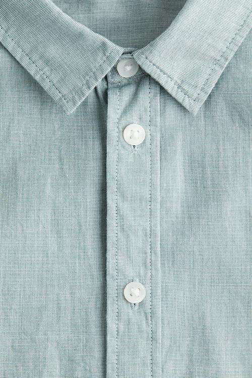 Cotton shirt - light turquoise