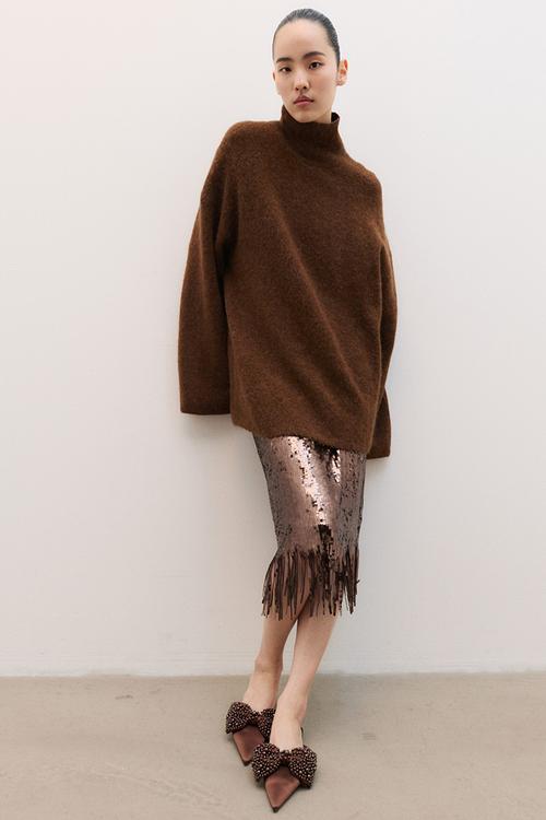 Embellished mules - brown