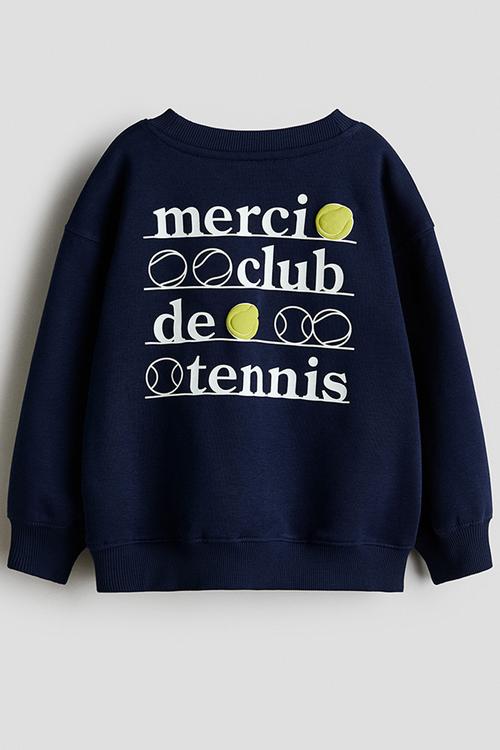 Printed sweatshirt - navy blue/club de tennis
