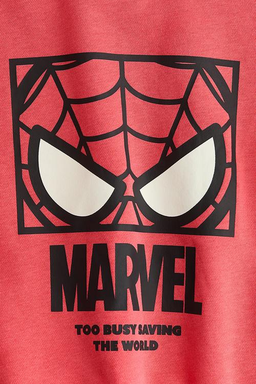Print-motif sweatshirt - red/marvel comics
