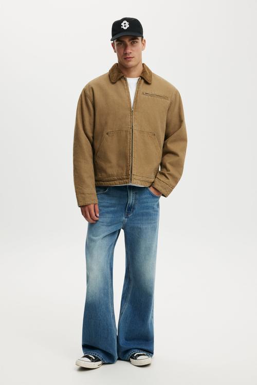 Cropped Canvas Harrington - Stone