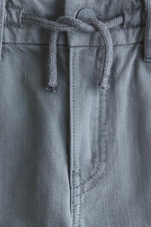 Washed cotton twill trousers - grey