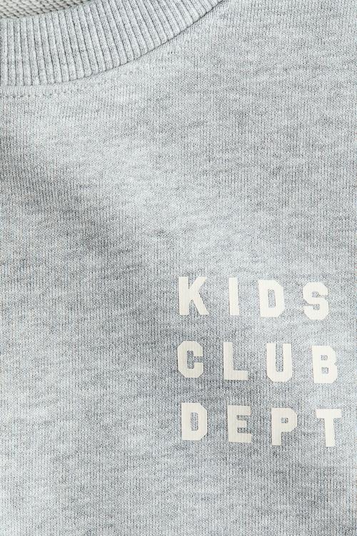 Motif-detail sweatshirt - light grey/kids club