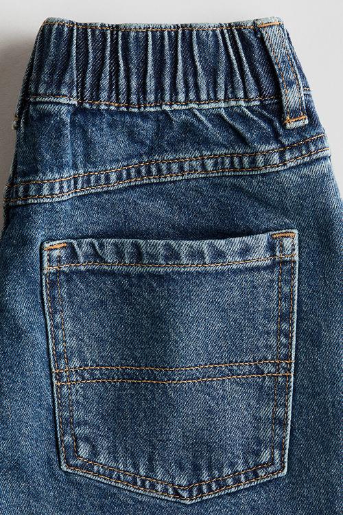 Relaxed fit denim shorts - denim blue