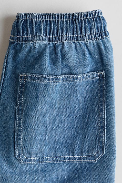 Straight denim joggers - denim blue