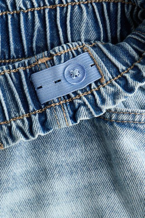 Paper bag denim shorts - light denim blue