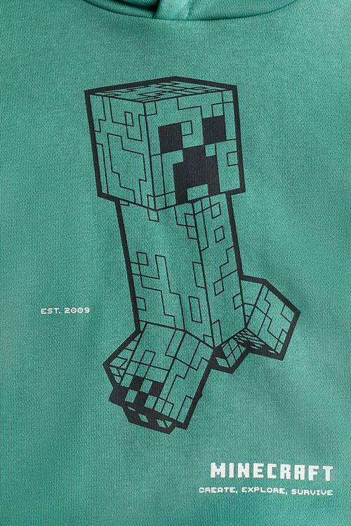 Print-motif hoodie - green/minecraft