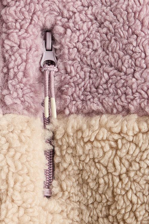 Teddy jacket - light purple/colour block