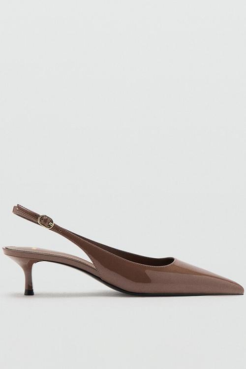 Mona slingback heel - dark brown