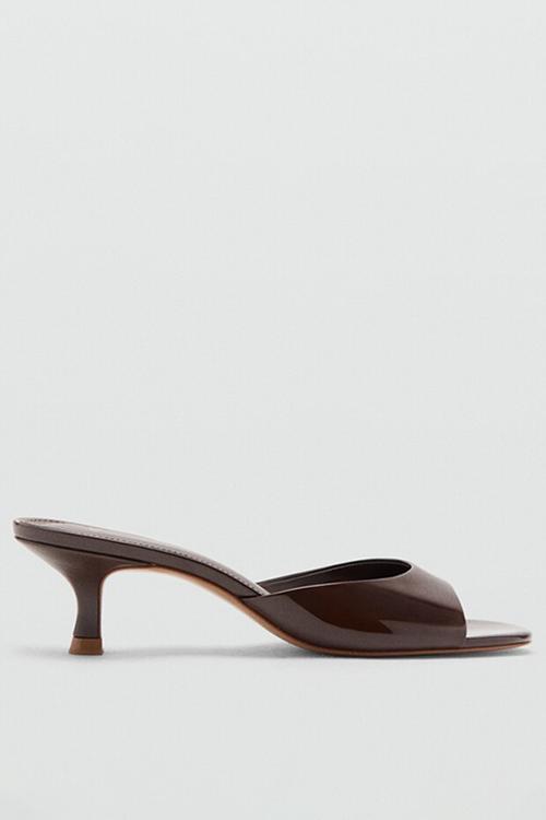 Sandy open toe mule - dark brown