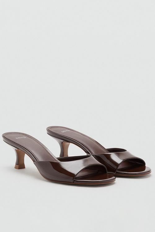 Sandy open toe mule - dark brown