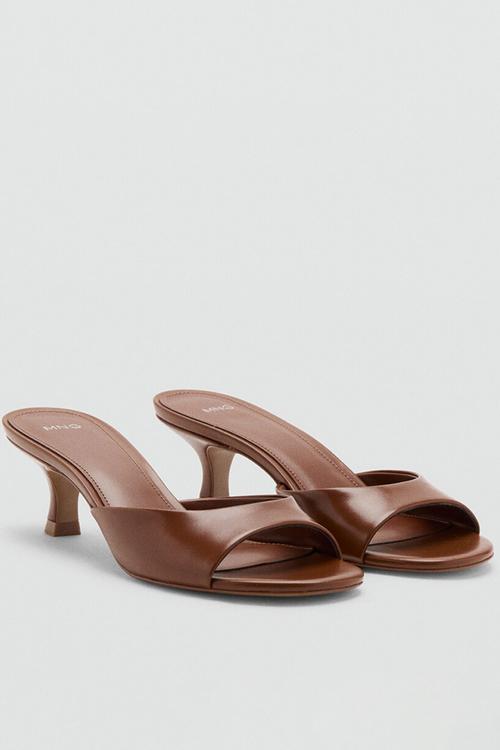 Sandy open toe mule - dark brown