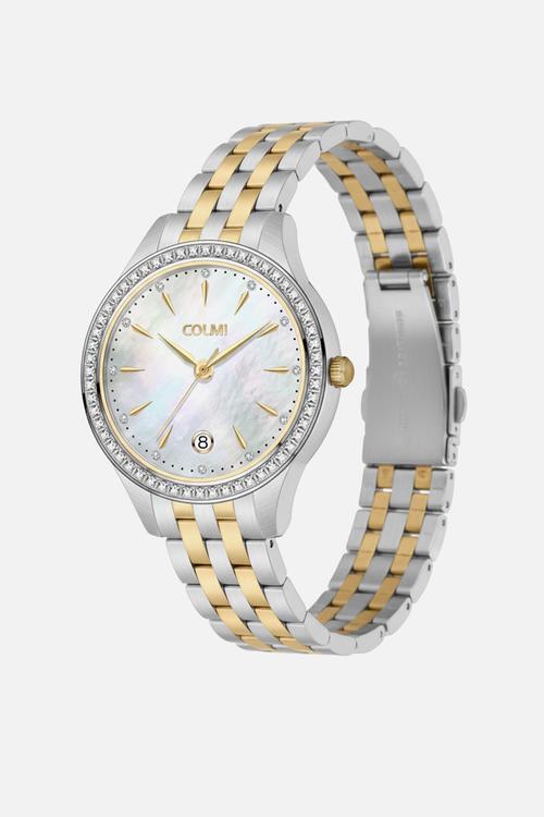 NUVIA Two-Tone Mother of Pearl Watch CL-7NUVSG-D - Gold/Silver