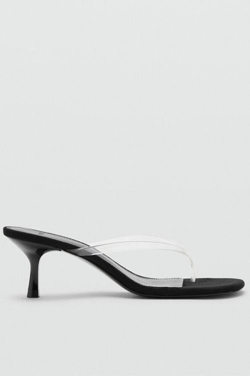 Justin open toe mule - black