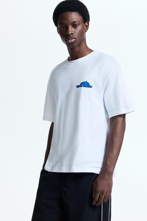 Loose fit printed T-shirt - white/video galaxy