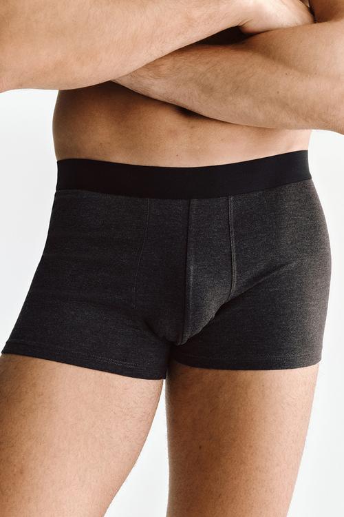 3-Pack short trunks with lycra® - grey marl/black