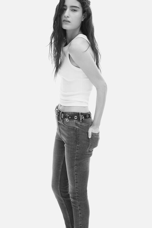 Skinny high waist jeans - denim blue