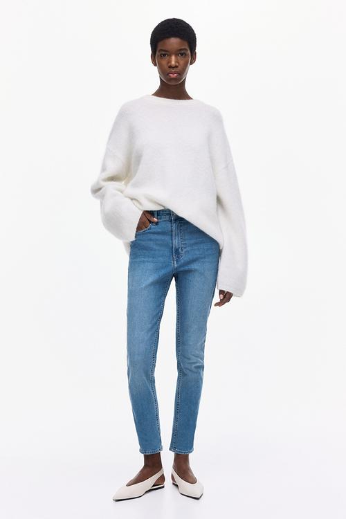 Skinny high waist jeans - light denim blue