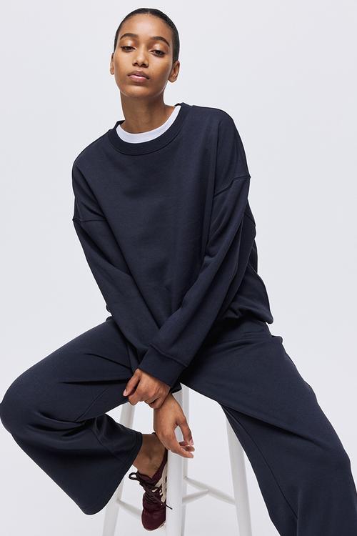 Oversized sweatshirt - navy blue