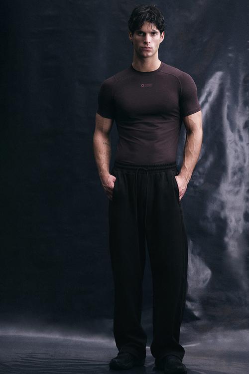 Loose fit sports joggers - black