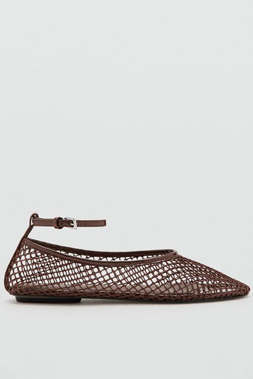 Perse pump - dark brown