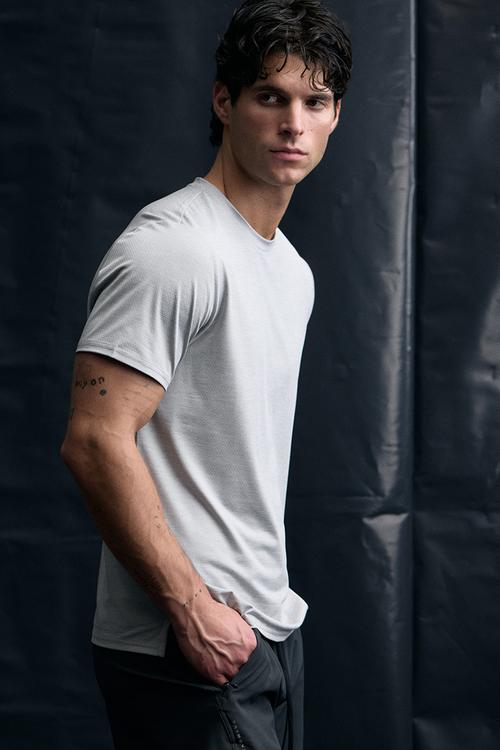 Mesh sports T-shirt with drymove™ - grey marl