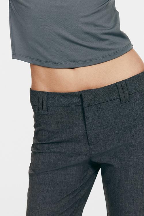 Flared tailored trousers - dark grey