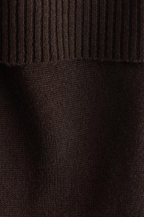 Knitted yoga pants - dark brown