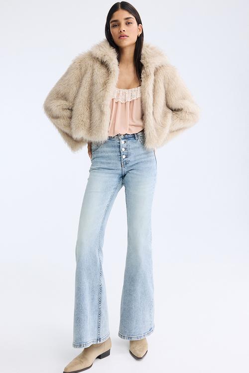 Flared high jeans - light denim blue